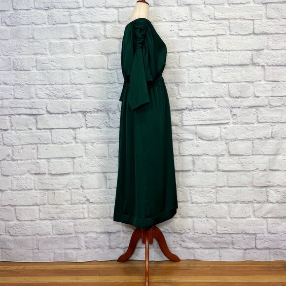 Anthropologie The Odells Emerald Green Midi Dress - Picture 3 of 6